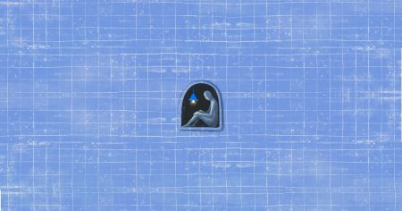 image shows loneliness concept - individual person in an isolated cell.