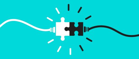 Traditional IT and security team silos are being broken down to enhance cyber resilience Connecting puzzle pieces show the concept of breaking down silos.