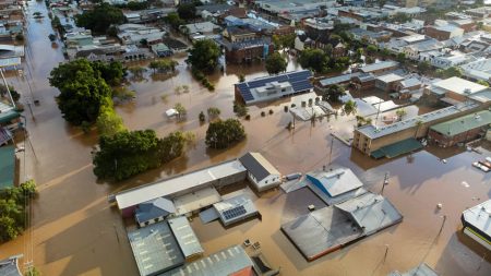 The world saw a record number of billion-dollar disasters in 2023 Flood water in a city in Australia