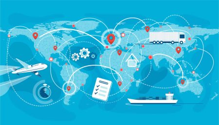 The Global Supply Chain Risk Report 2025 Concept image showing the global supply chain.