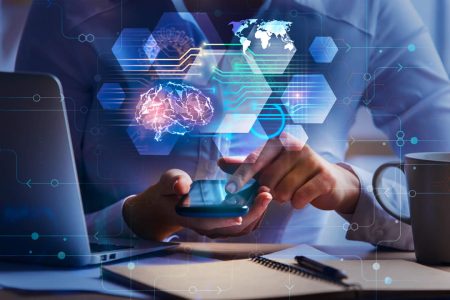Most organizations have yet to consider artificial intelligence driven compliance breaches An employee uses generative AI on various devices to create content.