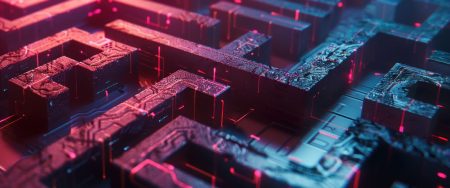 Helping directors lead their organization through a significant cyber incident picture shows a maze made of technology elements.
