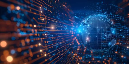 US DHS publishes guidelines for critical infrastructure operators on mitigating AI-related risk A globe interlinked by digital connections.