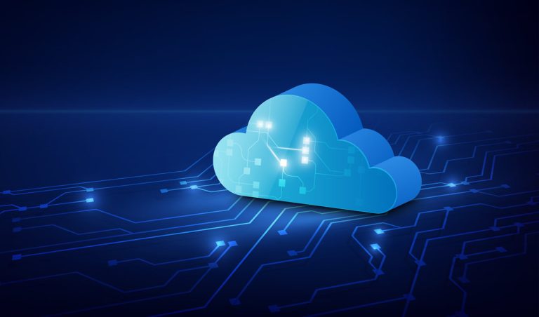 A digital infrastructure is supported by cloud protection.