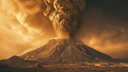 Systemic risks: a major volcanic eruption could cost the global economy $1.6 trillion The start of a major volcanic eruption: an ash cloud pours into the sky from a volcano.