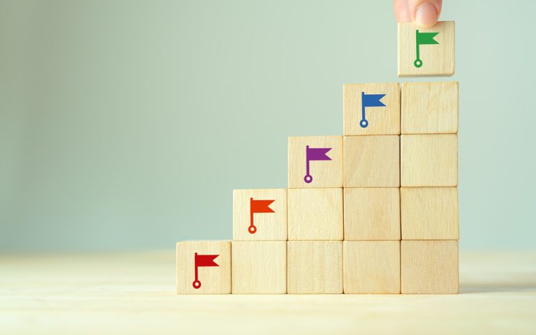 Resilience maturity - Resilience Forward Resilience maturity - a tower of blocks rises to show maturity.