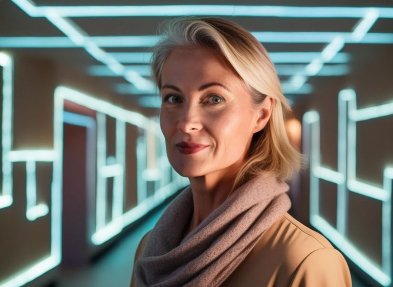 Board and governance resources for AI - Resilience Forward A female board member in front of a technology maze.