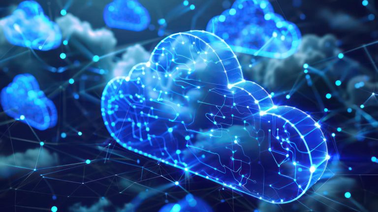 A number of technology clouds depict the environment that businesses need to manage.