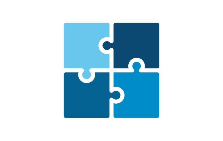 Four jigsaw pieces locked together illustrate the four areas considered by the survey.