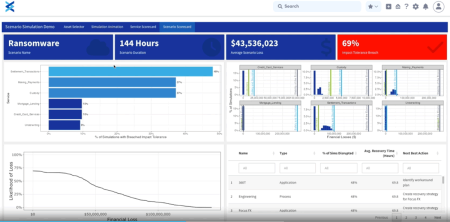 Fusion Risk Management launches AI-powered severe but plausible scenario testing options Scenario Simulation and Intelligence suite screen shot
