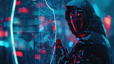 Hacker Blocked by Cyber Shield and Padlock.