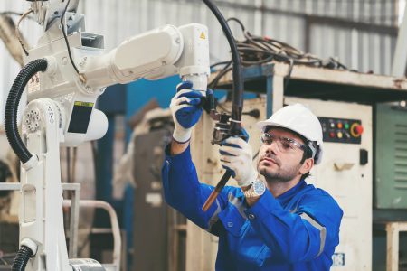industrial maintenance taking place