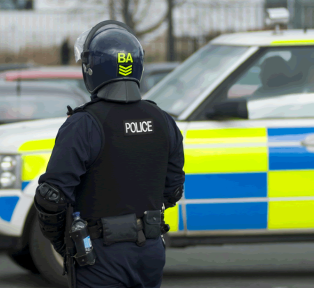 WEF proved right to highlight growing misinformation and disinformation risks A police officer stands behind a police car in the UK