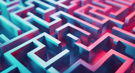 A maze illustrates the concept of increasing complexity in risk management.