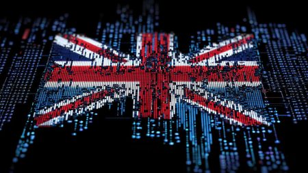 UK Government introduces the Cyber Resilience Pledge: includes the requirement to make cyber security a board-level responsibility A UK flag with digital overlay.
