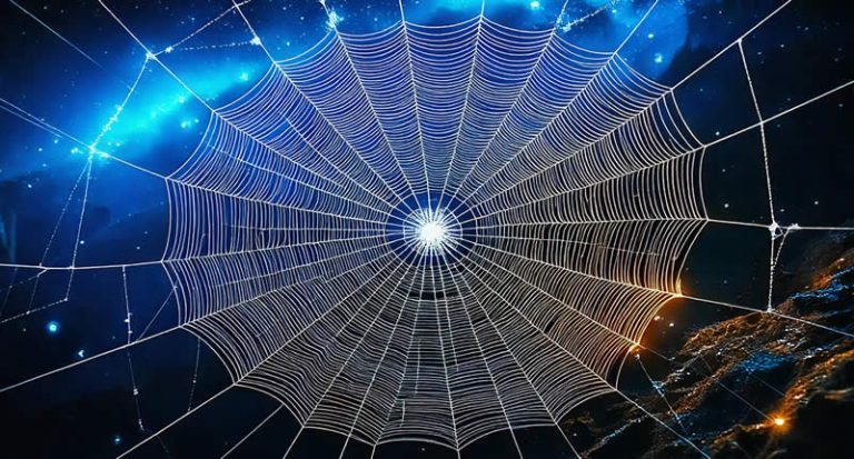 A digital spider's web illustrates concentration risk.