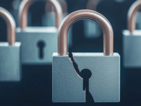 New NIST report highlights the cybersecurity threats related to hardware security failures A locked padlock with a broken casing.