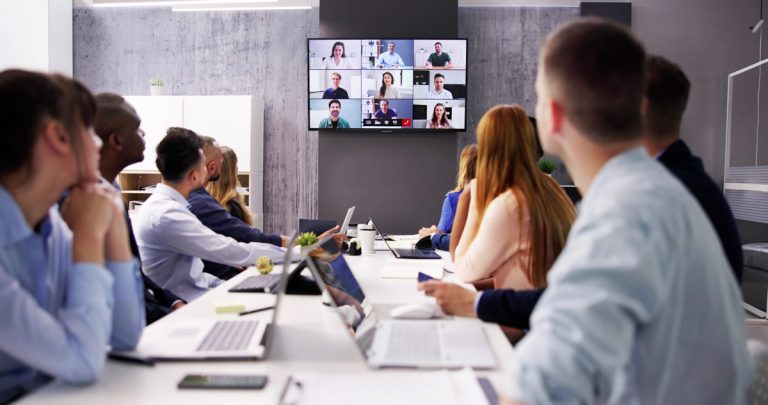 Hybrid working - Resilience Forward An Online Video Conference Call.