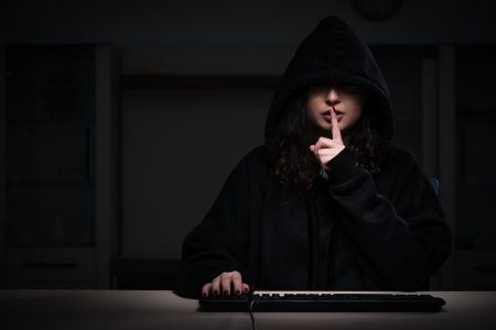A female hacker