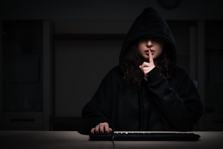 A female hacker
