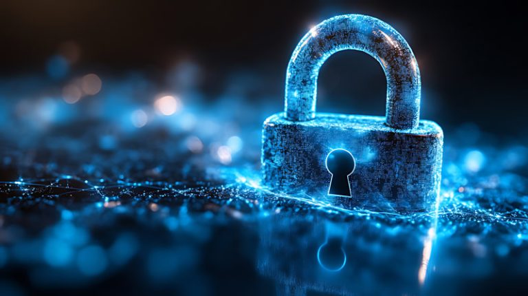 Cyber security being overwhelmed - Resilience Forward A sinking security padlock showing the concept of cyber security being over-whelmed.