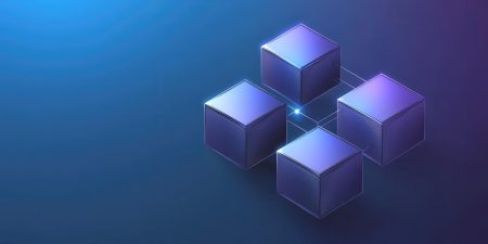 Four interconnected megatrends are leading the current threatscape A modern digital graphic featuring four interconnected purple cubes on a gradient blue background.