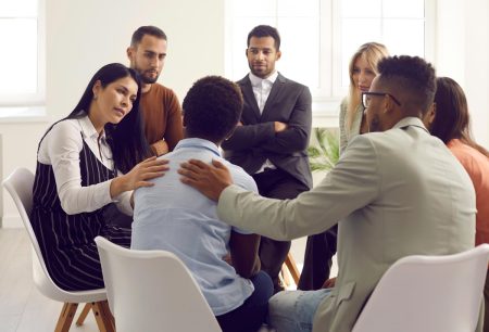 A group of employees in a support group.