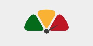Risk barometer on red