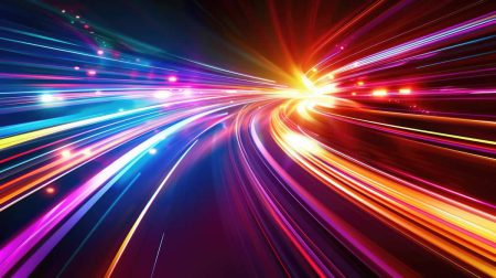 AI in 2026 – three risk and security considerations Speeding up AI concept - light and curved lines create the feeling of speed.