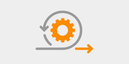 Agility – the often missed ingredient in the resilience mix An arrow circles around a cog before moving forward.
