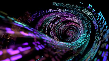 Understanding how LLMs will power and support future cyber attacks A Vibrant 3D Render Depicting Intelligent Information Flow.