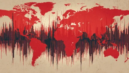 Everbridge report looks at the most significant risks shaping 2026 and presents a five-stage approach to resilience A map of the world overlaid with a bar chart to show the concept of global risks.