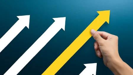 Enterprise resilience trends explored in new Grant Thornton survey Resilience as competitive advantage - a yellow arrow being pushed ahead of a number of white arrows