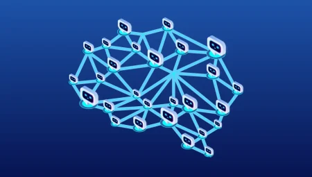 Agentic AI network - Resilience Forward Agentic AI Network workflow concept - Multi AI agents connected in a shape of a digital brain