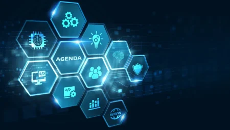 A series of hexagons interlinked showing the concept that boards have many challenging areas to consider.