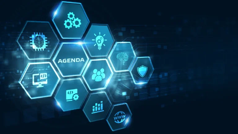 A series of hexagons interlinked showing the concept that boards have many challenging areas to consider.