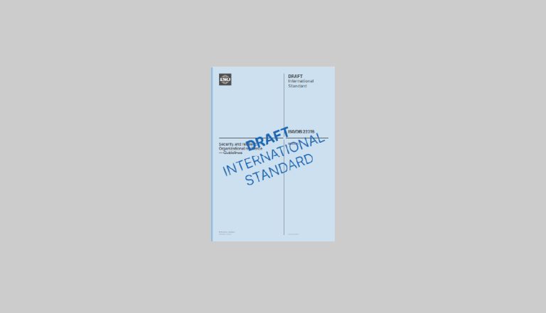 ISO 22316 - Resilience Forward ISO 22316 cover