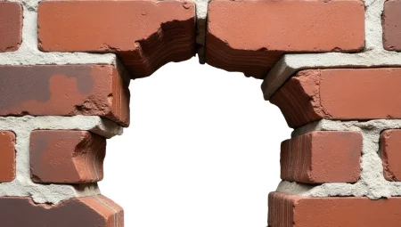 A large hole in a brick wall illustrates the concept of firewall vulnerabilities.