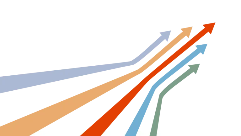 Five arrows converge to show the move towards enterprise resilience.