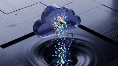 Ransomware data exfiltration levels reach 96% of all successful attacks Breach concept with open cloud icon releasing data packets.
