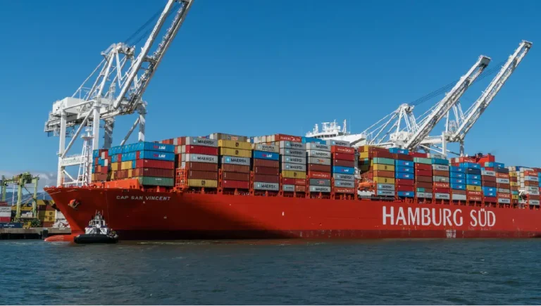 Supply chain issues - Resilience Forward Close up of cargo containers on a fully loaded container ship in the Oakland-San Francisco Bay area.