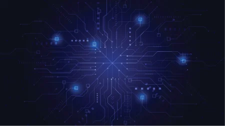 Abstract blue digital background.
