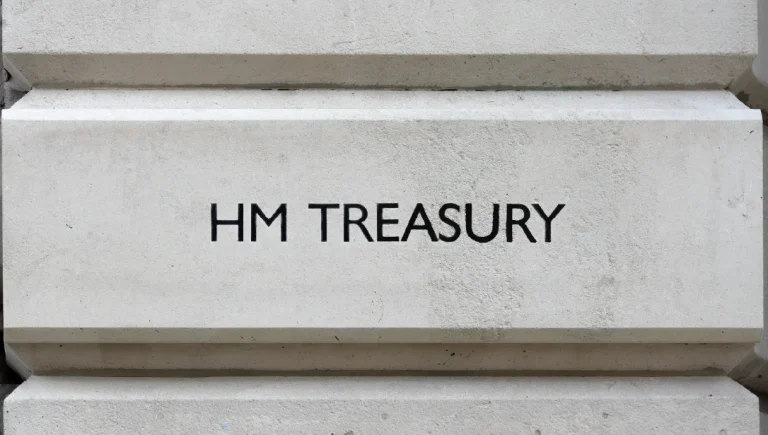 UK Treasury - Resilience Forward UK Treasury sign.